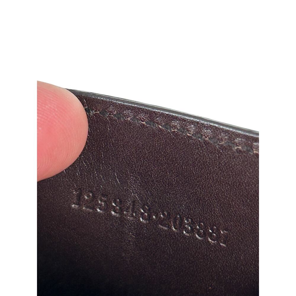 Gucci Vintage Brown GG Monogram Leather Necklace Wallet - Picture 6 of 6